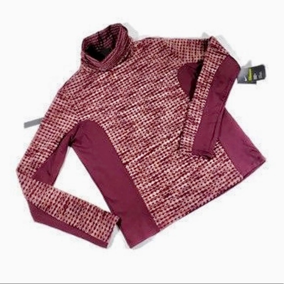 Nike Tops - NWT Nike Pro Hyperwarm Training Top Burgundy Crush